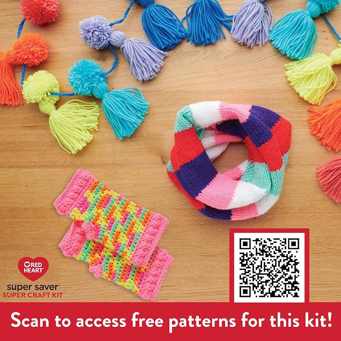 Red Heart Super Craft Kit Brights, Yarn for Crocheting and Knitting - Image 6