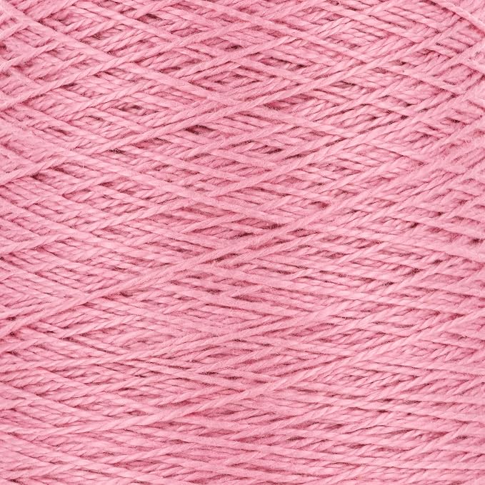 Valley Yarns Valley Cotton 3/2 Weaving Yarn - 100% Cotton - 16.01oz (454g), 1260yds (1152m) - Melissa Pink Color - for Weavers & Machine Knitters - Woven Blankets, Towels, Mats - Machine Washable by Valley+Yarns