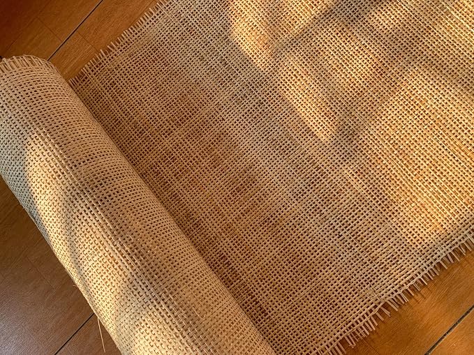 32"(2.7Feet) Width x 9.9 Feet Length Natural Cane Webbing Large Size Rattan Roll, Caning Material, Cane Webbing roll, Rattan Material Fabric Sheet from Origin Asia for Furniture Chair Dresser Cabinet - Image 4
