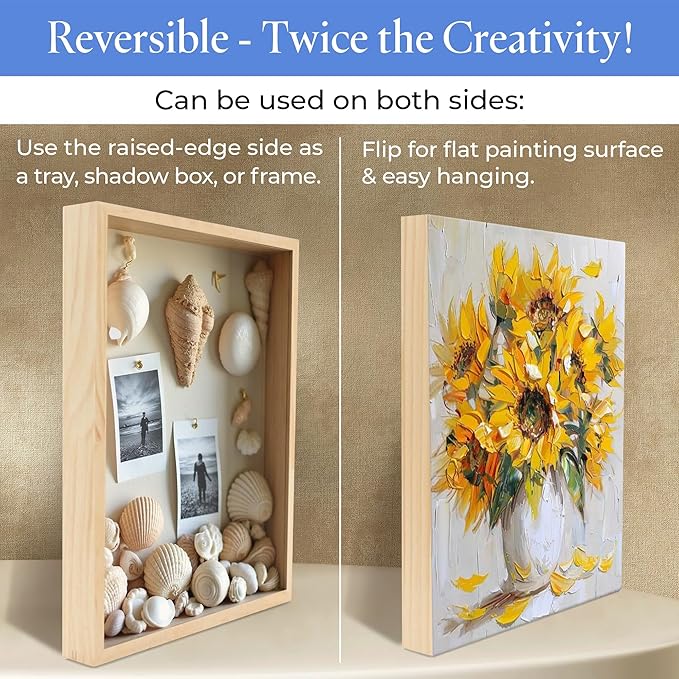Large Square Wood Canvas 20 x 20 x 1-1/2-inch, Pack of 2 Unfinished Wood Frames, Blank Wood Signs for Home Decor, by Woodpeckers - Image 7