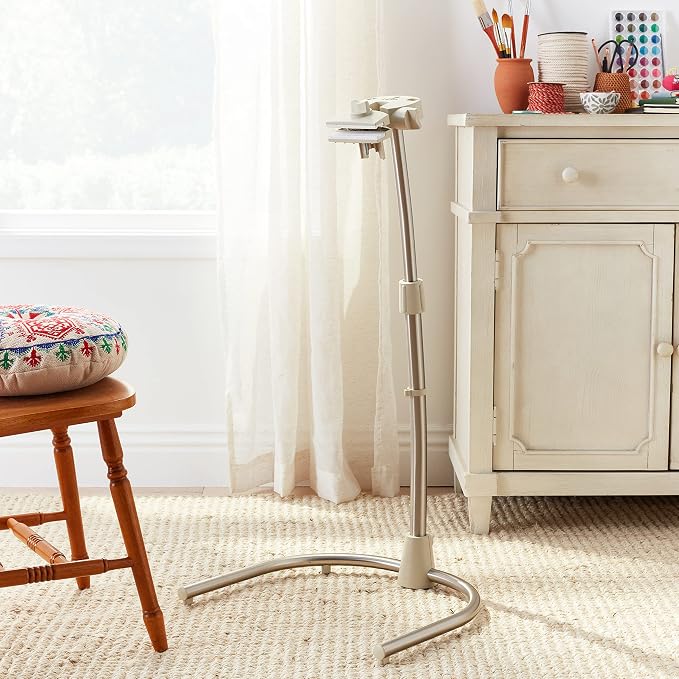 Daylight Company Stitchsmart Stand, Adjustable Embroidery Hoop Stand, Rotated Cross Stitch Stand, Hoop Holder, Hands Free Needlework Stand for Art Craft Sewing Projects,White - Image 2
