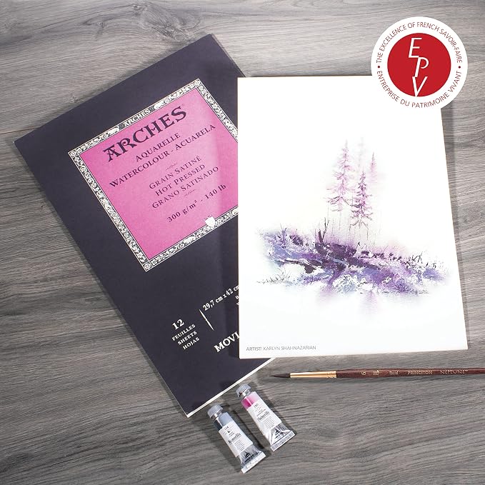 Arches Watercolor Pad 10x14 Inches 140lb/300gsm Hot Press, White - Image 6