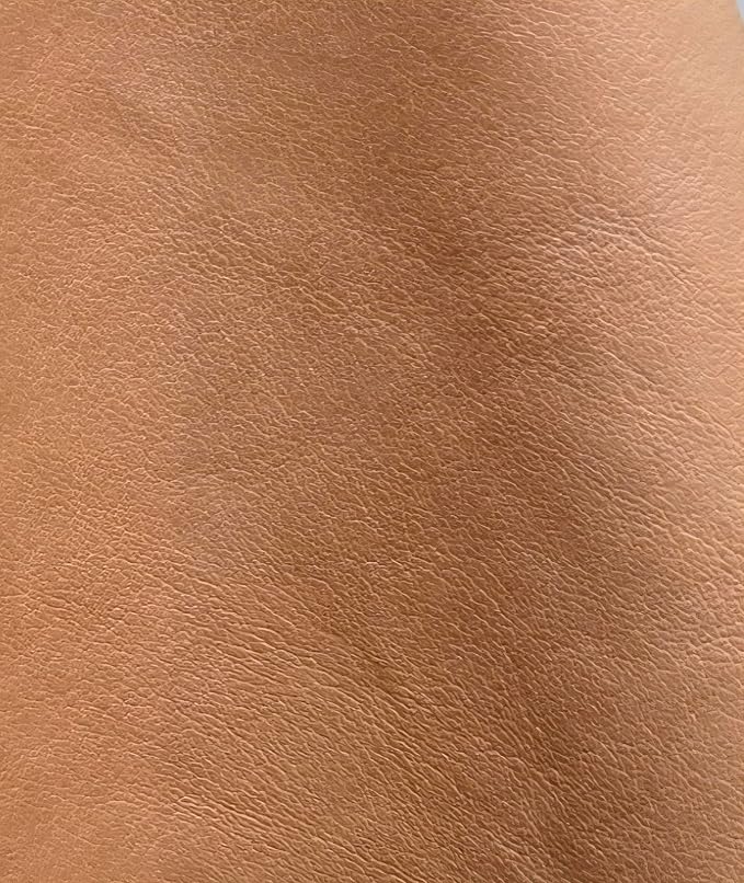 NAT Leathers | Camel Wheat Soft Faux Vegan Leather PU (Peta Approved Vegan) | 20 Yards (720 x 54 inch) Cut by The Yard | Synthetic Pleather 0.9mm Smooth Nappa Upholstery | 720"x54" - Image 3