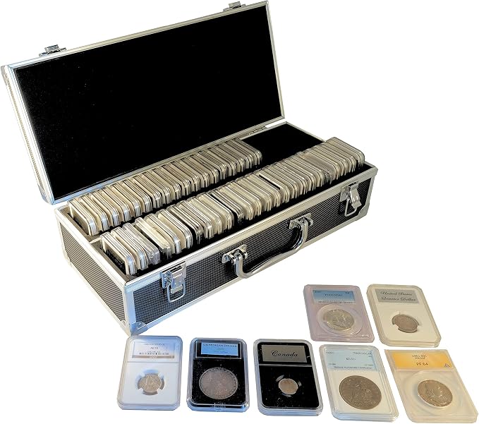 Ursae Minoris Elite Black Aluminum Box for 50 Certified or Certified-Style Coin Holders NGC, PCGS, ANACS, Elite, Lighthouse, BCW - Image 6