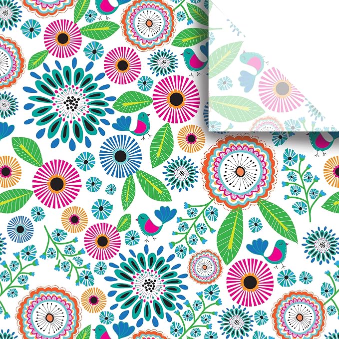 Jillson Roberts Bulk 240 Sheet-Count 20 x 30 Premium Printed Tissue Paper Available in 12 Designs, Pretty Petunia by JillsonRoberts