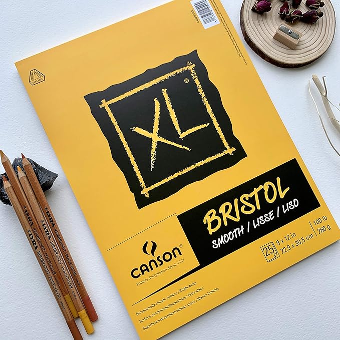 Canson XL Series Bristol Paper, Smooth, Foldover Pad, 11x14 inches, 25 Sheets (100lb/260g) - Artist Paper for Adults and Students - Markers, Pen and Ink - Image 4