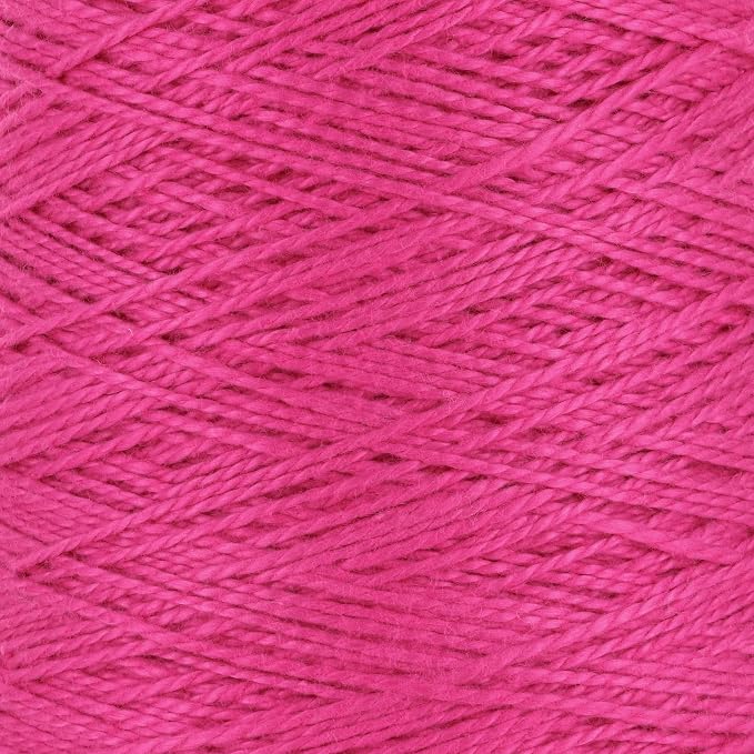 Valley Yarns Valley Cotton 3/2 Weaving Yarn - 100% Cotton - 16.01oz (454g), 1260yds (1152m) - Azalea Pink Color - for Weavers & Machine Knitters - Woven Blankets, Towels, Mats - Machine Washable by Valley+Yarns