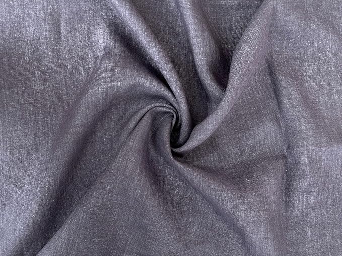 100% Linen Fabric, Délavé Vintage Yarn Dyed, Medium-Heavy Weight – 52" Wide Pre-Washed Soft for Apparel, Crafts & Home Decor | The Linen Lab (Dark Grey, 1 Yard pre Cut) - Image 5