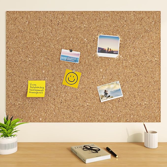 ReWallpaper Large Cork Board Roll 1.5mm Thick Self Adhesive Cork Boards for Wall Natural Corkboard Roll Peel and Stick Backing for Bulletin Board Decorations DIY Classroom Home Kitchen 17.3in x 16.5ft - Image 5