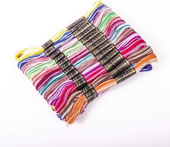 Trimits Premium Embroidery Thread, Cotton, Rainbow Variegated, 8m Skeins, 36 Pack - Image 4