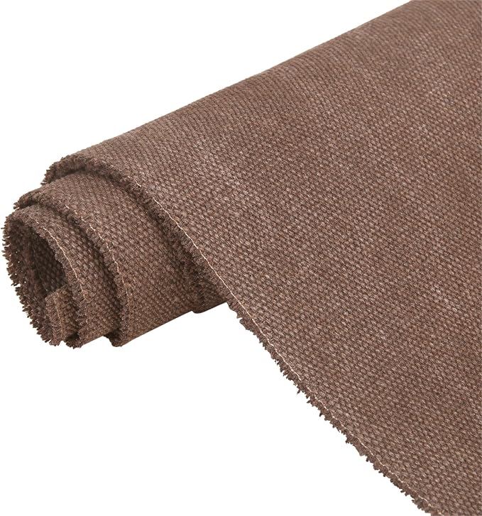 100% Cotton Canvas by The Yard, 16oz Natural Duck Fabric for DIY Upholstery, Tool Bags, Painting, Work Aprons & Crafts (Soild Washed Canvas-Coffee, 1 Yard (58" x 36")) - Image 7