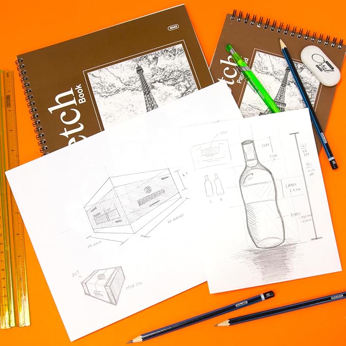 BAZIC Sketch Pad 50 Sheet 6" X 8", Top Bound Spiral Sketchbook Drawing Pads, Sketching Paper Coloring Book for Artist Kids School, 1-Pack | 50-sheet spiral sketch pad, smooth drawing paper for sketching, shading - Image 7