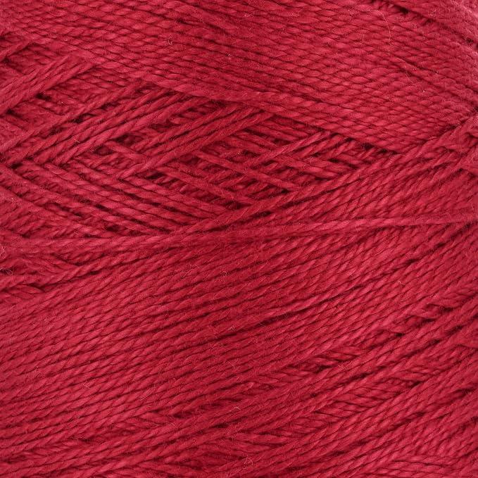 Valley Yarns Valley Cotton 3/2 Weaving Yarn - 100% Cotton - 16.01oz (454g), 1260yds (1152m) - Currant Color - for Weavers & Machine Knitters - Woven Blankets, Towels, Mats - Machine Washable by Valley+Yarns