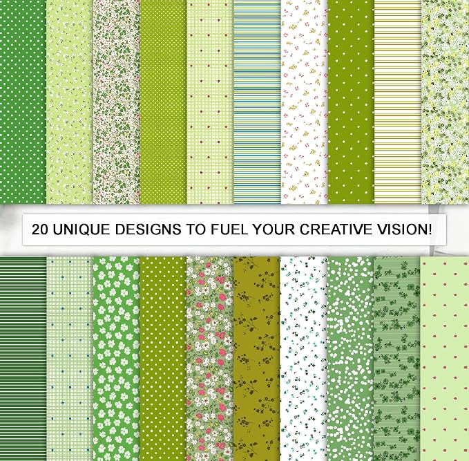 Soimoi 40 Pcs Cotton Fabric Squares Bundles Charm Packs for Quilting, Fat Quarter Layer Cakes, Precuts Quilt Squares 5 x 5 inches, DIY Fabric Bundle - Meadow Bliss - Image 4