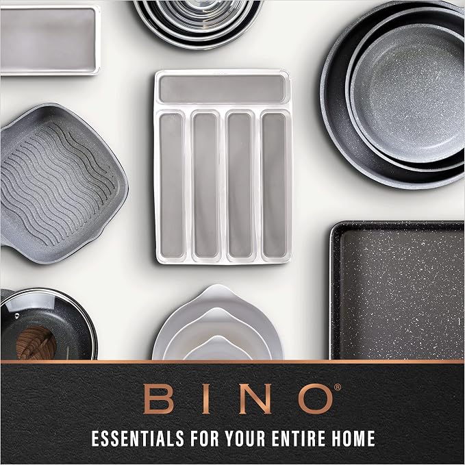 BINO Plastic Storage Containers, Small - 4 Pack THE LUCID COLLECTION, Multi-Use Organizer Bins Built-In Handles BPA-Free Clear, Fridge, Pantry & Home Organization - Image 9