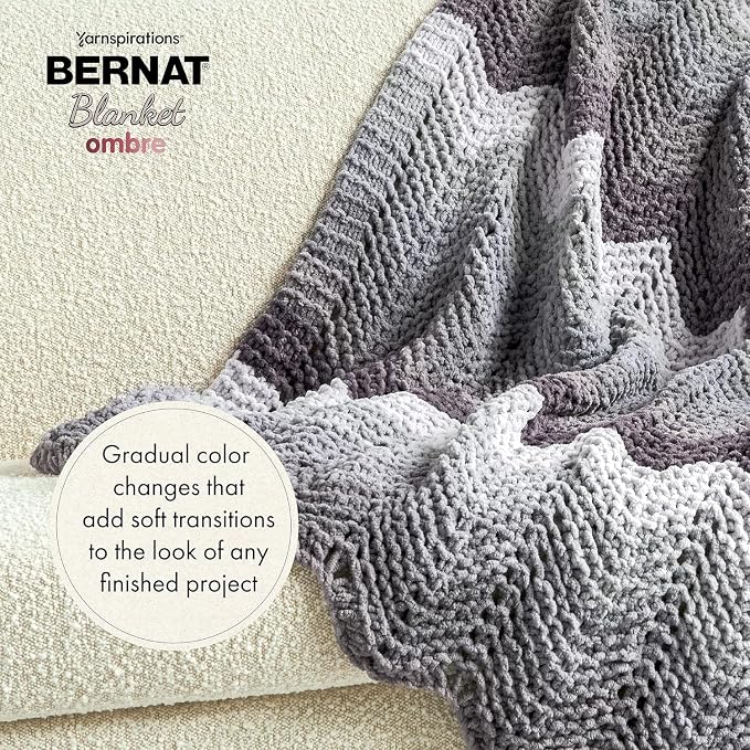 Bernat Blanket Yarn, Eggplant Ombre - Image 6