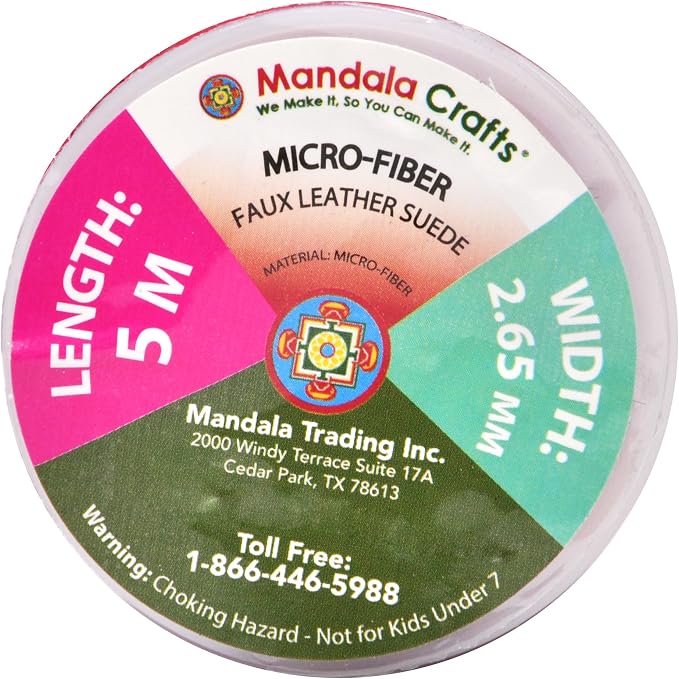 Mandala Crafts Faux Suede Cords 25 Assorted Color Leather Cords for Jewelry Making - 2.65mm Leather Laces Leather Strips Flat Vegan Leather Strings for Dream Catchers Supplies - Image 3