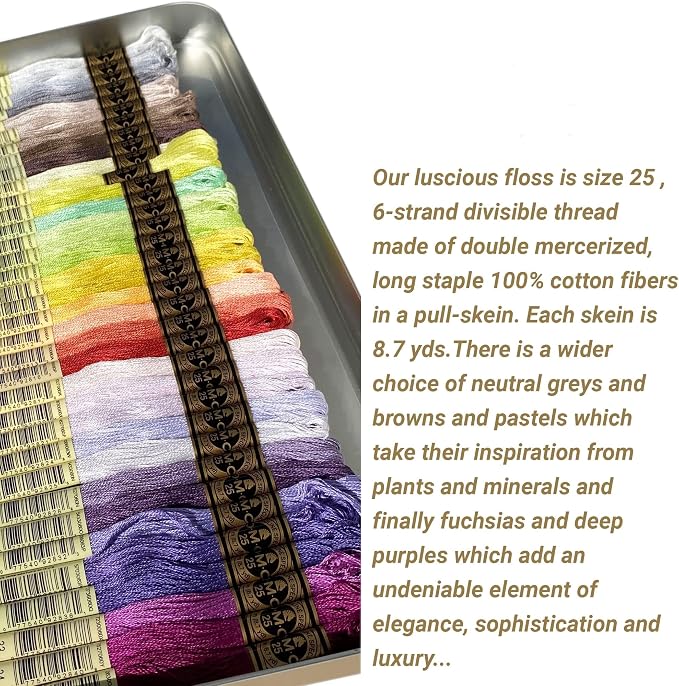 DMC Embroidery Floss 35 Color Collector's Tin Bundle with Needle threader. - Image 3