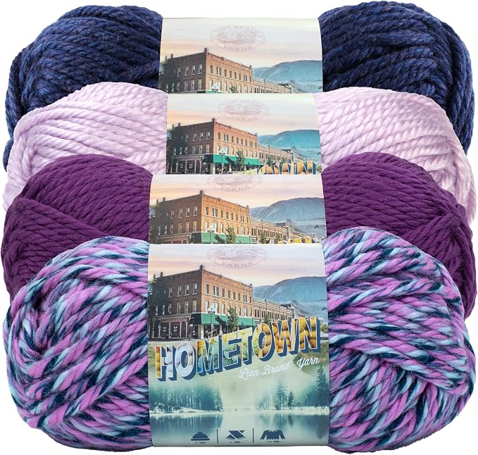 Lion Brand Yarn, Hometown Super Bulky Yarn, Chalet Pack, 4 Skeins by LionBrandYarn