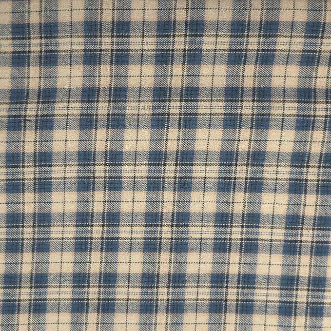 FabricLA 100% Cotton Flannel Fabric 60" Wide 180 GSM Lightweight - Super Soft Fabric for Sewing Quilts Pajamas Blankets Shirts and Crafts - Timber Shore Plaid Check, Style 13-20 Yard Pre Cut by FabricLA