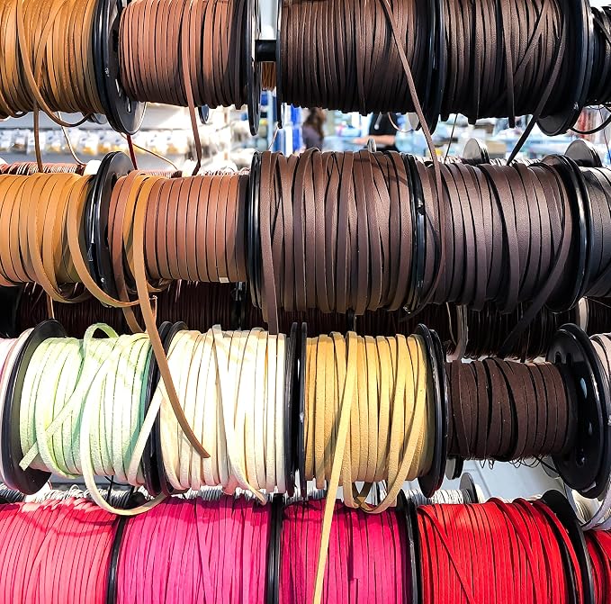 Mandala Crafts 3mm Round Rust Faux Suede Vegan Leather, Jewelry Making | 11 Yards Durable Leather Strings for Bracelets, Necklaces, Braiding, Dream Catchers, Chokers, Pendants & Lacing - Image 6