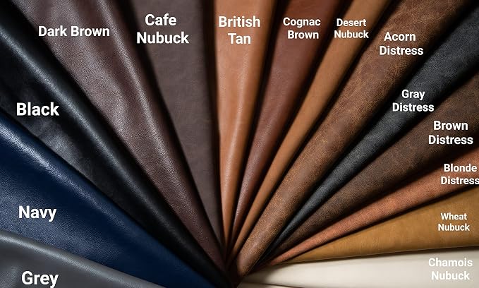 NAT Leathers | Brown Distressed 2 Tone Oily Faux Vegan Leather PU (Peta Approved Vegan) | 1 Yard 36 inch x 54 inch Cut by Yard Pleather 0.9 mm Upholstery | Brown Crazy Horse Distress 36"X54" - Image 8
