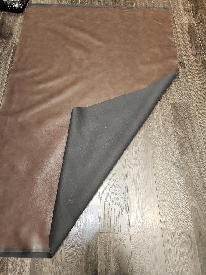 NAT Leathers | Cacao Brown Pebblegrain Soft Faux Leather Fabric Sheet PU (Peta Approved Vegan) | 3 Yards (108 x 54 inch) Cut by the Yard | Synthetic Pleather Vinyl 0.9mm Nappa Upholstery | 108"x54" - Image 6