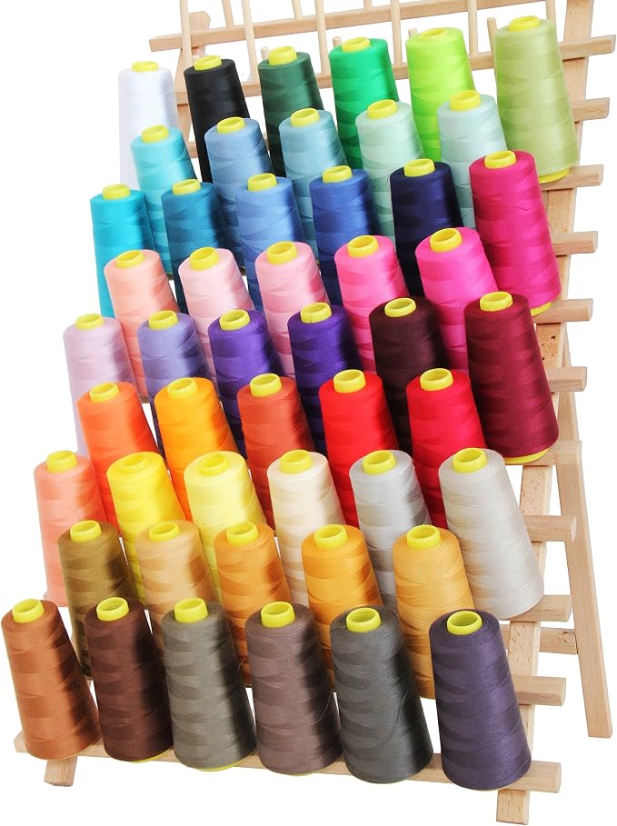 Threadart 66 Large Cone Wood Thread Rack, Freestanding or Wall, Storage | Hardwood thread rack stores embroidery, sewing and serger thread spools. Keeps colors visible, organized and easy to reach. - Image 5