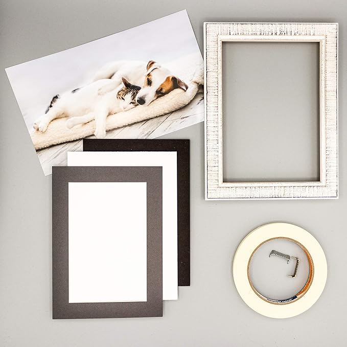 5x7 Mat for 8x10 Frame - Precut Mat Board Acid-Free Show Kit with Backing Board, and Clear Bags Charcoal 5x7 Photo Matte Made to Fit a 8x10 Picture Frame Matboard for Framing, Pack of 25 Mats - Image 6