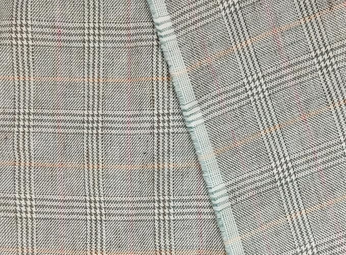 100% Linen Fabric, Délavé Vintage Yarn Dyed, Medium-Heavy Weight – 52" Wide Pre-Washed Soft for Apparel, Crafts & Home Decor | The Linen Lab (Khaki Green Glen Plaid, 3 Yard pre Cut) - Image 6
