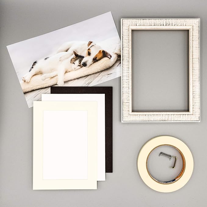 8x12 Mat for 11x14 Frame - Precut Mat Board Acid-Free Textured Cream 8x12 Photo Matte For a 11x14 Picture Frame, Premium Matboard for Family Photos, Show Kits, Art, Picture Framing, Pack of 25 Mats - Image 5