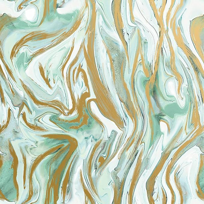Jillson Roberts 6 Roll-Count Premium All-Occasion Gift Wrap, Marbleized Mint by JILLSONROBERTS