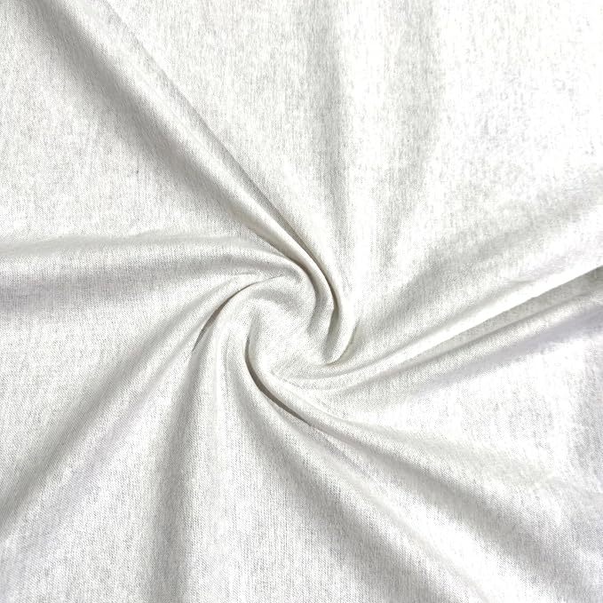 FabricLA 100% Cotton Flannel Fabric 60" Wide 180 GSM Lightweight - Super Soft Fabric for Sewing Quilts Pajamas Blankets Shirts and Crafts - White - 25 Yard Pre Cut by FabricLA