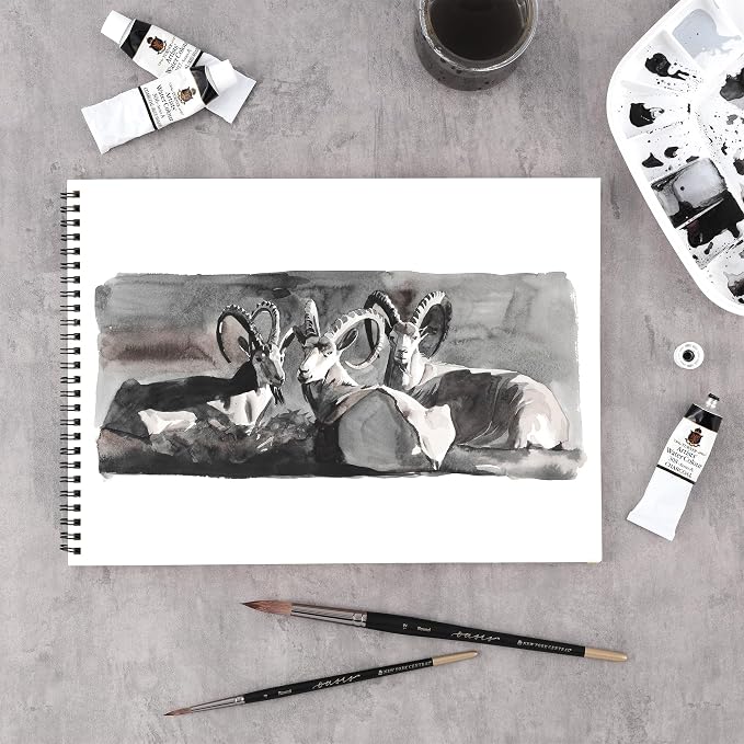 SoHo Urban Artist Watercolor Spiral Pad 12x16" - 140lb Cold Press Acid-Free, ECF, 12 Pages - Image 5
