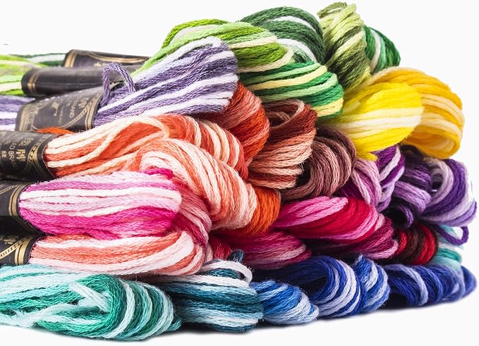 Trimits Premium Embroidery Thread, Cotton, Rainbow Variegated, 8m Skeins, 36 Pack - Image 5
