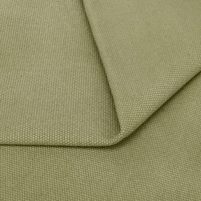 16oz Cotton Canvas Fabric, Nature Duck Fabric Textile Medium Weight for Painting, Sewing, Crafts, Embroidery, Bag, Cut by Yard (Cotton Canvas - Green, Half Yard (58" x 18")) - Image 3
