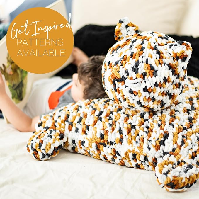Lion Brand Yarn, Cover Story Blanket Yarn, Hearthside, Multicolor, 1 Pack | Soft Super Bulky Blanket Crochet & Knit Fiber for Chunky Afghans, Plush Amigurumi Stuffed Animals, Pillows, Christmas Theme - Image 5