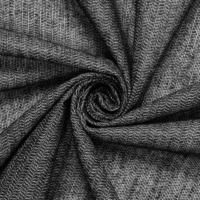 Heavyweight Weft Fusible Interfacing 125 GSM No Sew 62 Inch Polyester Iron On Adhesive Fabric by The Yard for Sewing, Upholstery, & More (Black, 5 Yards) by FWD