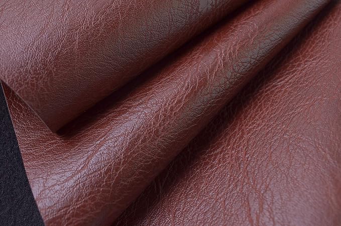 Wento Thick 3 Yard Faux Leather Fabric Soft Skin Grain PU Leather for Furniture Cover Reupholster Sofa Chairs Cushions Vinyl Upholstery (3 Yards, Red Brown) - Image 2