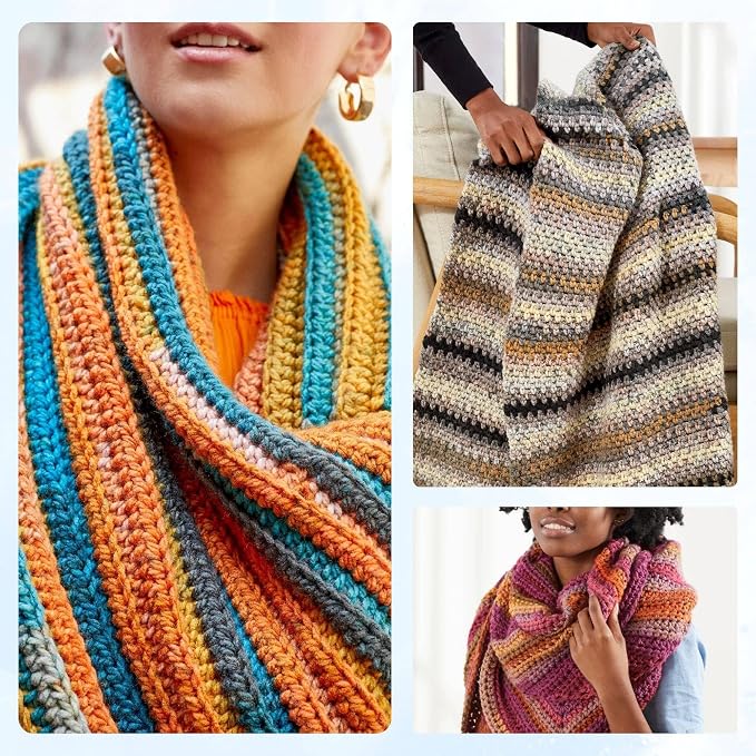 Premier Yarns Colorfusion Chunky Vintage 1174-15 | 3 Skeins, Same Dye Lot, Project Bag, #5 Bulky-Chunky, 100% Acrylic, Ideal for Crochet or Knitting Afghans, Blankets, Throws - Image 3