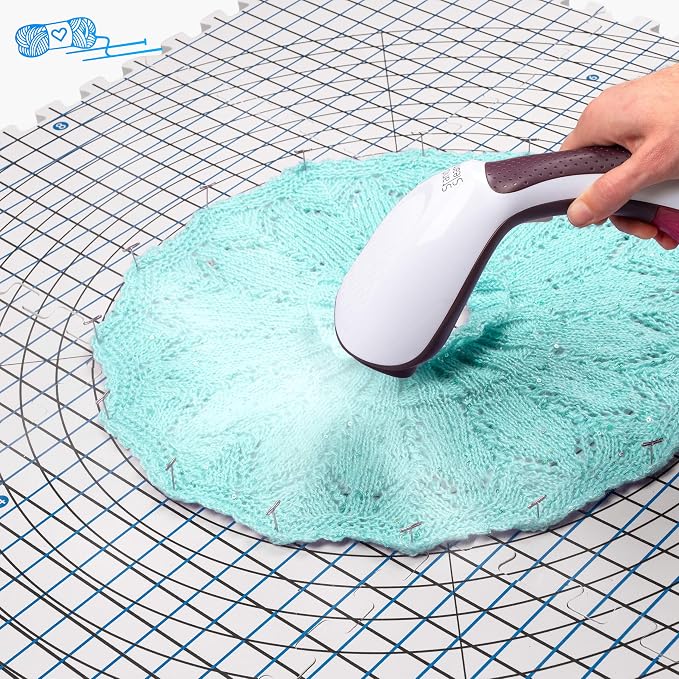 Blocking Mats for Wet and Steam Blocking with Grids and Radial Circles for Curved Projects - 1 cm Thickness - Set of 9 Marked with Numbers Includes 50 t pins and Storage Bag - Image 3