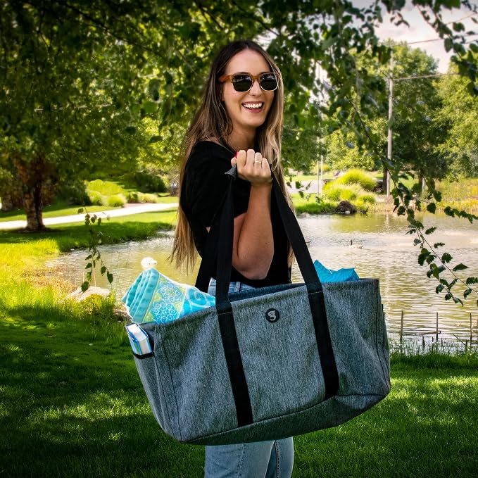 geckobrands Large Utility Tote - Durable Multipurpose Bag for Beach, Travel, Shopping & Outdoor Activities - Image 4