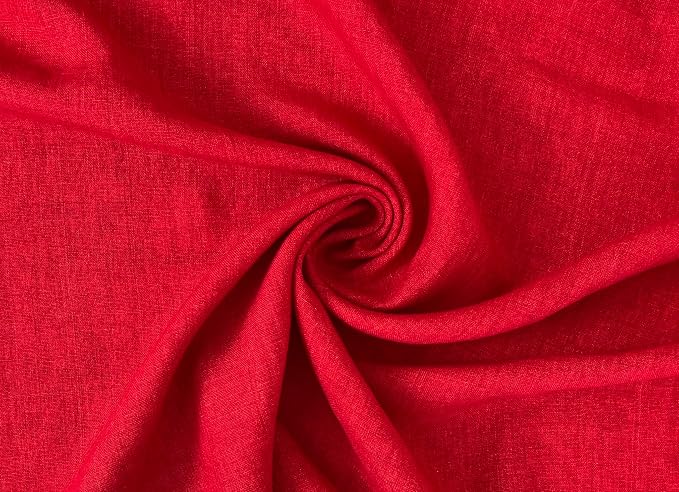 100% Linen Fabric, Délavé Vintage Yarn Dyed, Medium-Heavy Weight – 52" Wide Pre-Washed Soft for Apparel, Crafts & Home Decor | The Linen Lab (Red, 3 Yard pre Cut) - Image 5