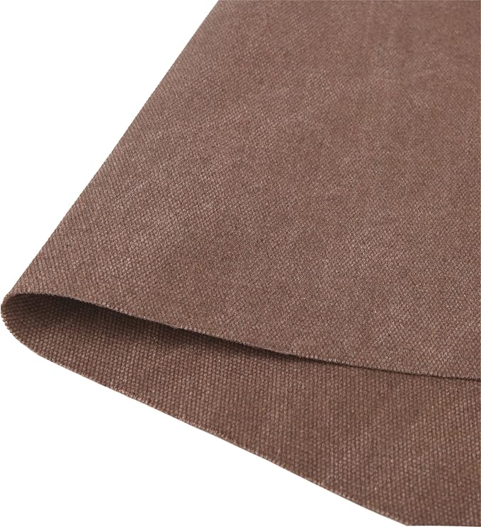 100% Cotton Canvas by The Yard, 16oz Natural Duck Fabric for DIY Upholstery, Tool Bags, Painting, Work Aprons & Crafts (Soild Washed Canvas-Coffee, 2 Yard (58" x 72")) - Image 2