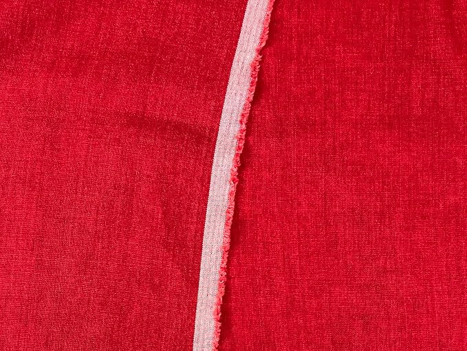 100% Linen Fabric, Délavé Vintage Yarn Dyed, Medium-Heavy Weight – 52" Wide Pre-Washed Soft for Apparel, Crafts & Home Decor | The Linen Lab (Red, 3 Yard pre Cut) - Image 4