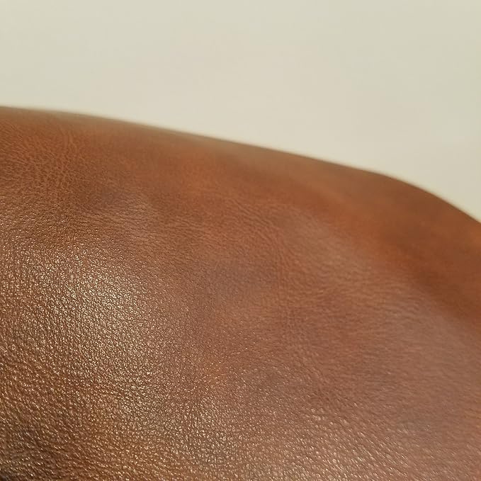 Cognac Tan Soft Faux Vegan PU {Peta Approved Vegan} Leather by The Yard Synthetic Pleather 0.9 mm Nappa Yards (360 inch Wide x 54 inch) Soft Smooth Upholstery (Cognac Tan, 10 Yards (360"x54")) - Image 3