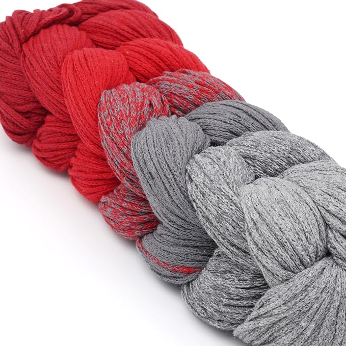 7 Colored Gradient Braided Cotton Macrame Cord, 2.5mm x 273 yds Variegated Artisan Macrame Yarn, Rainbow Craft Cord, Multicolor Macrame Rope for Crocheting and Knitting (N8, 1 Ball) - Image 2