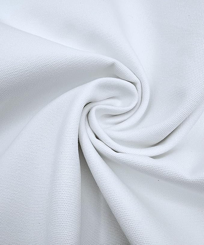 EOVEA | Canvas Fabric by The Yard - Cotton Duck, Heavy Duty, White, 62'' Wide & Breathable Material Bags, Crafts, Projects,Covers,Placemats(12oz White,10 Yard) by EOVEA