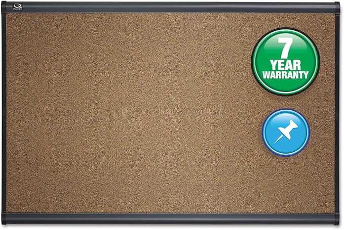 Quartet Cork Bulletin Board, Prestige, 4 x 3 feet, Graphite Finish Frame (244G) by Quartet