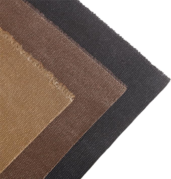 100% Cotton Canvas by The Yard, 16oz Natural Duck Fabric for DIY Upholstery, Tool Bags, Painting, Work Aprons & Crafts (Soild Washed Canvas-Coffee, 1 Yard (58" x 36")) - Image 3